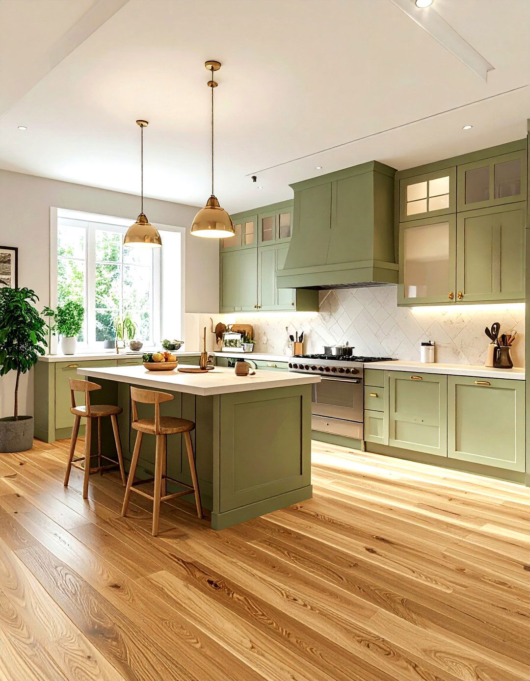 Warm Honey LVP Kitchen - 30 LVP floor kitchen ideas