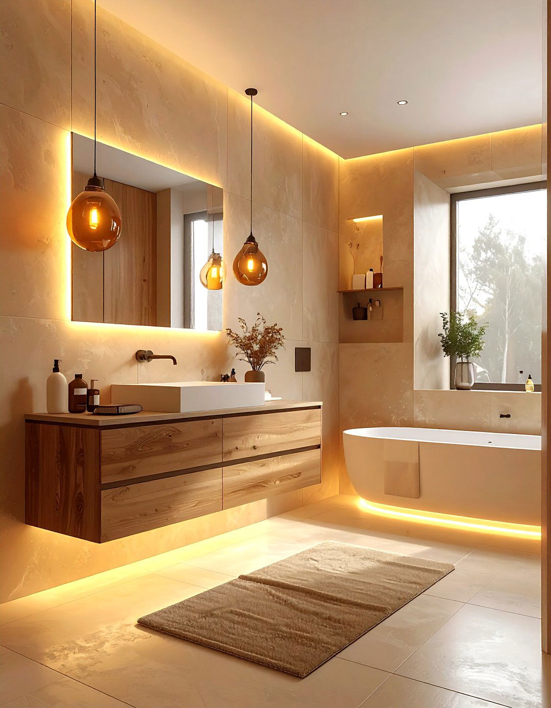 Warm Lighting Bathroom - 30 bathroom warm settings