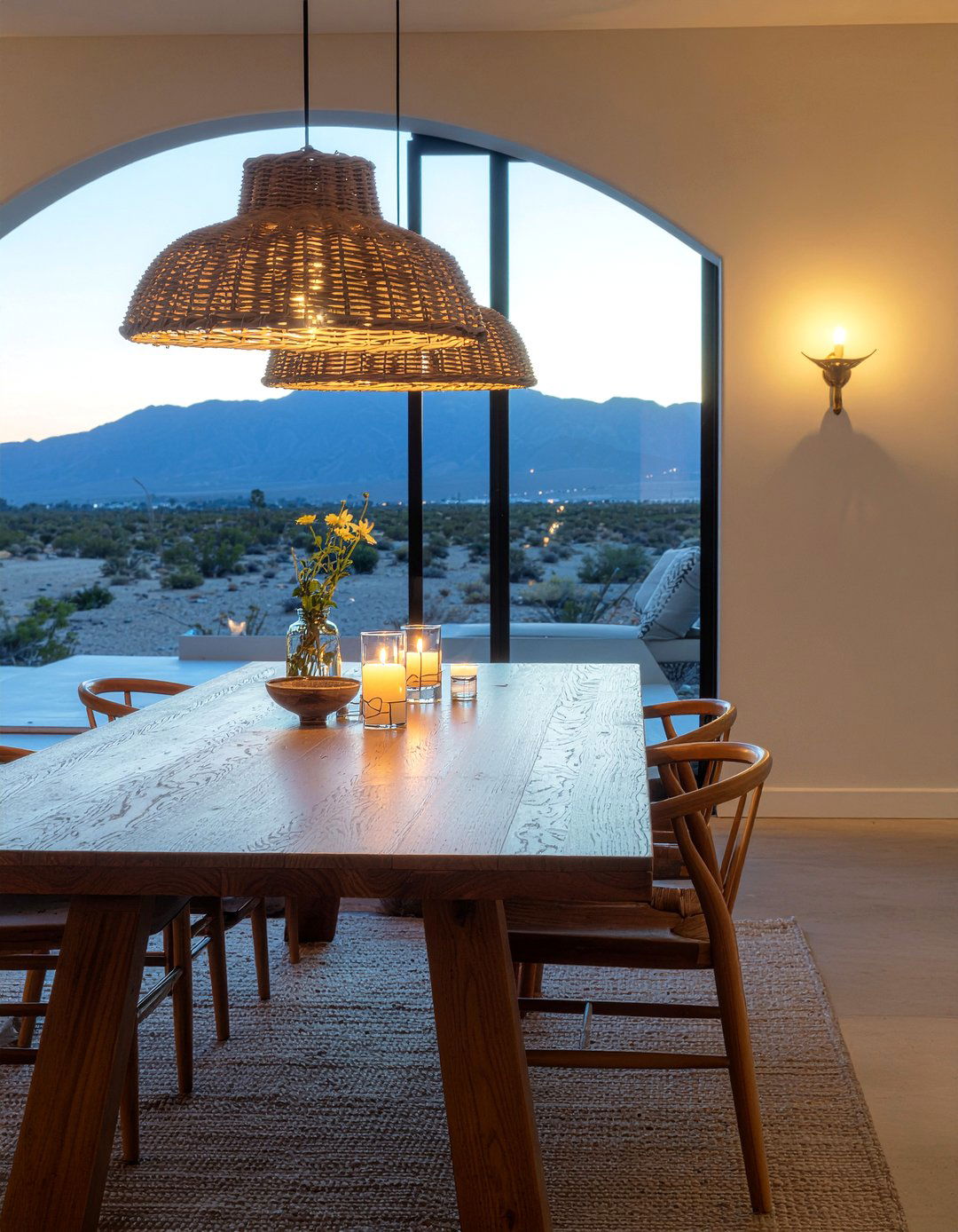 Warm Lighting Dining Room - 30 desert dining room ideas