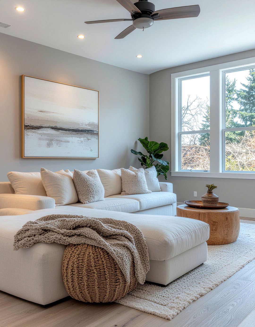 Warm Minimalist Living Room - 30 neutral living room ideas