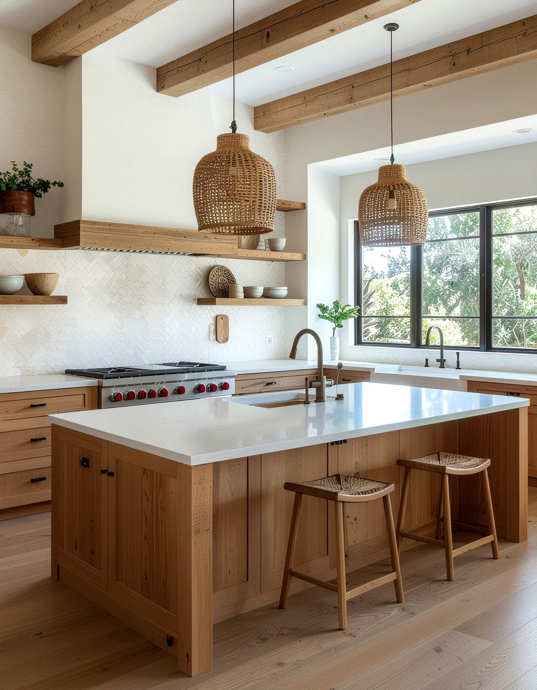 Warm Tone Quartz Backsplash - 30 quartz backsplash kitchen ideas