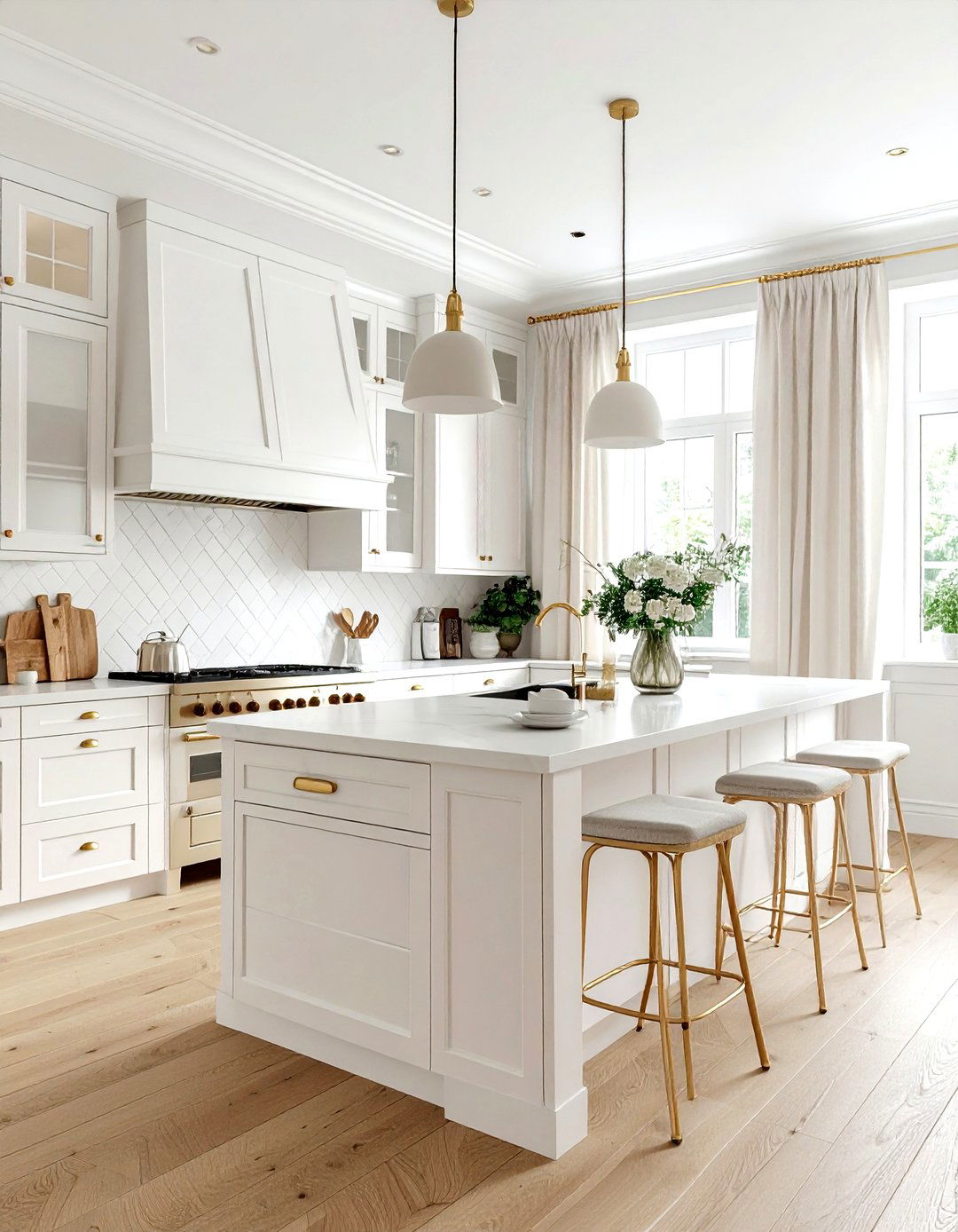 Warm White Kitchen - 30 homey kitchen ideas