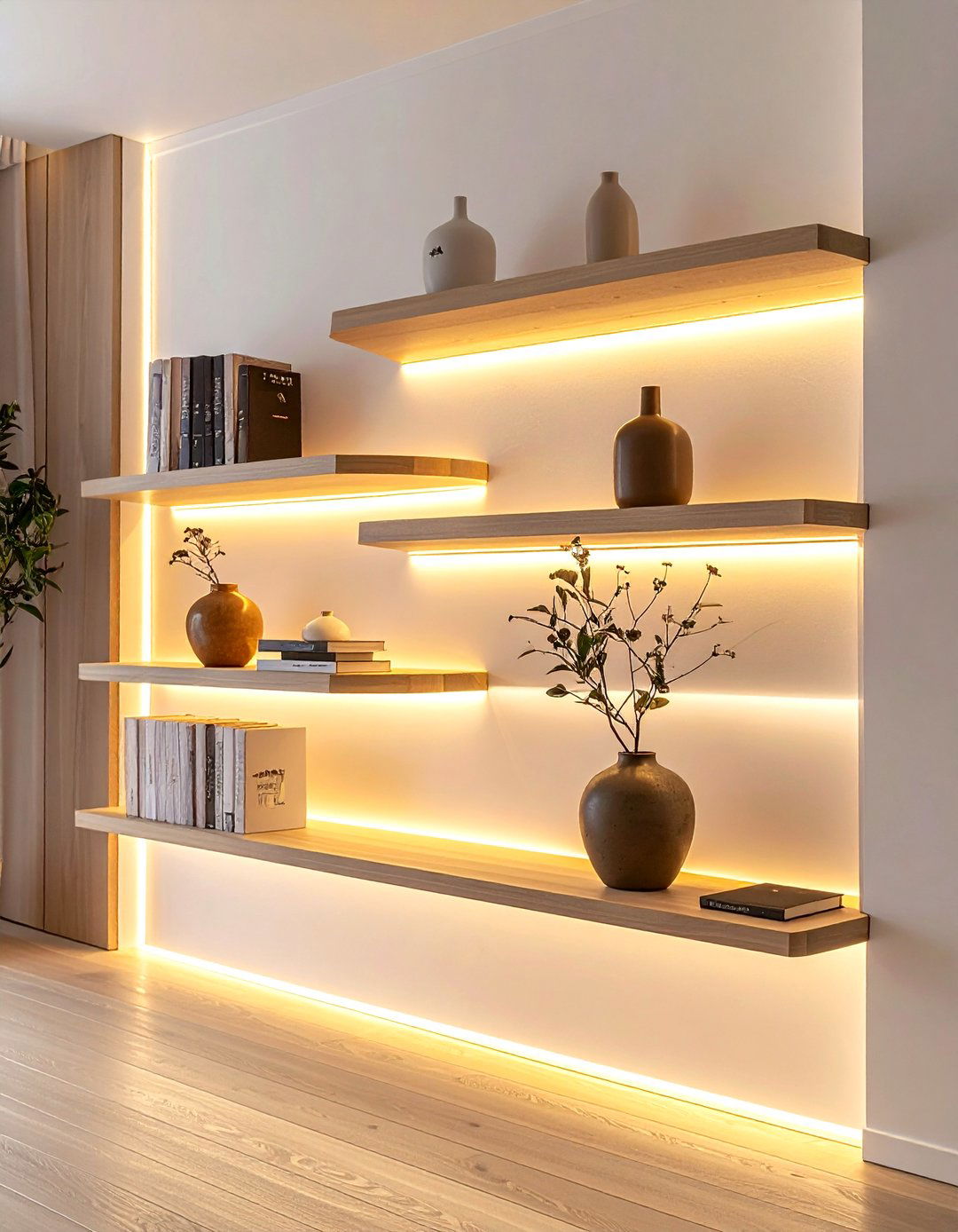Warm White LED Strip Lighting - 30 warm decor ideas