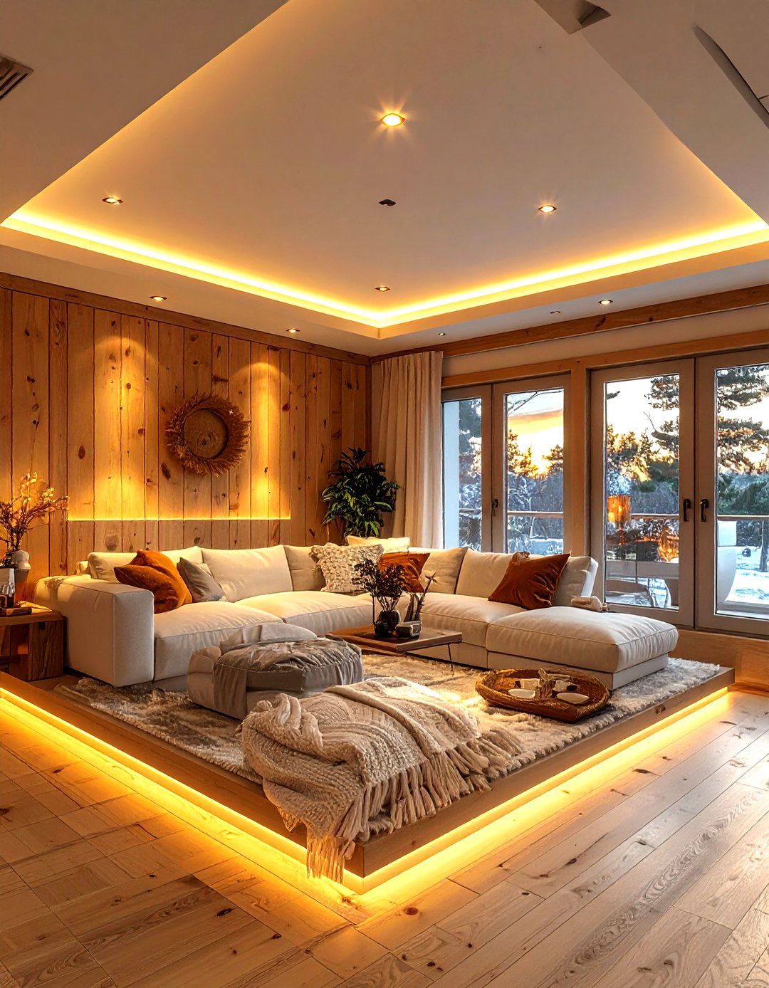 Warm White Recessed Lighting - 30 living room recessed lighting ideas