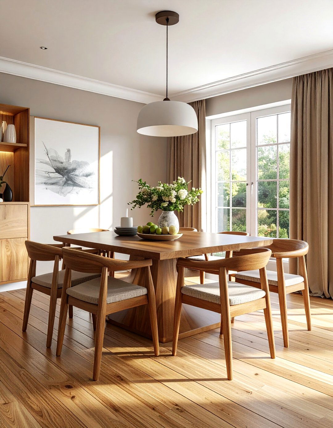 Warm Wood Dining Room - 30 serene dining room ideas