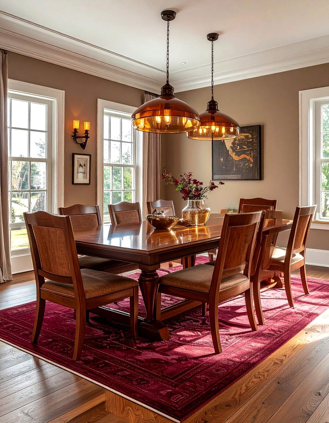 Warm Wood Dining Room Furniture - 30 sunset dining room ideas
