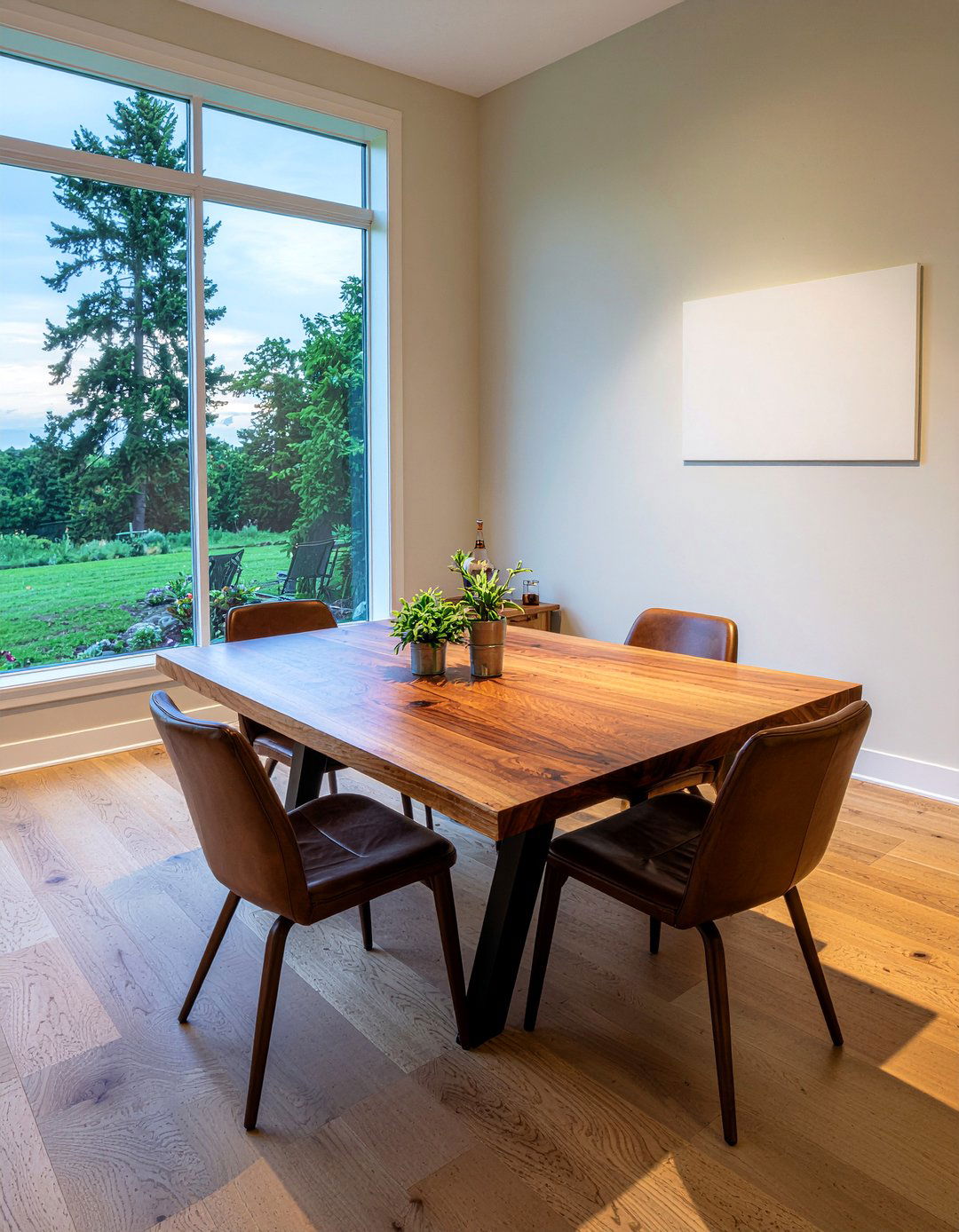 Warm Wood Dining Table - 30 night dining room ideas