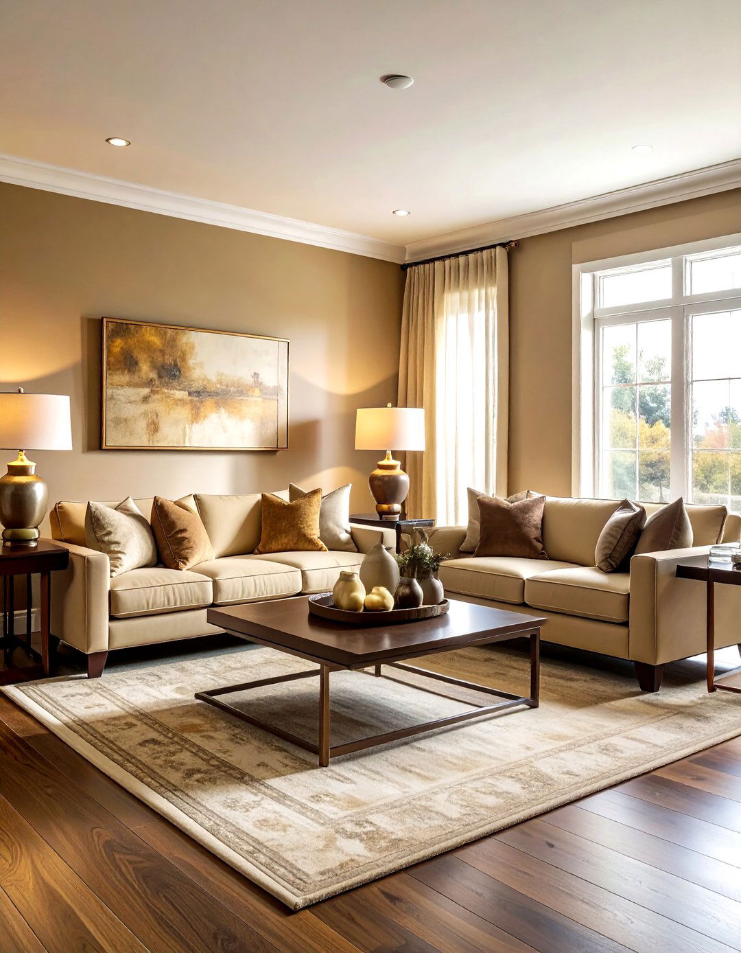Warm beige living room - 30 beige living room decor ideas