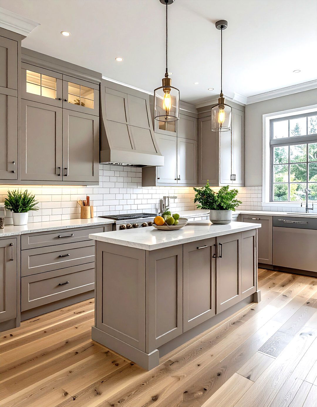 Warm gray kitchen cabinets - 30 kitchen warm settings