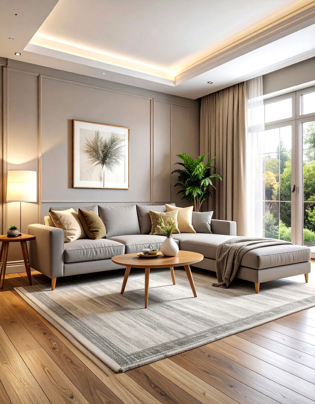 Warm gray living room - 30 minimalist gray living room ideas