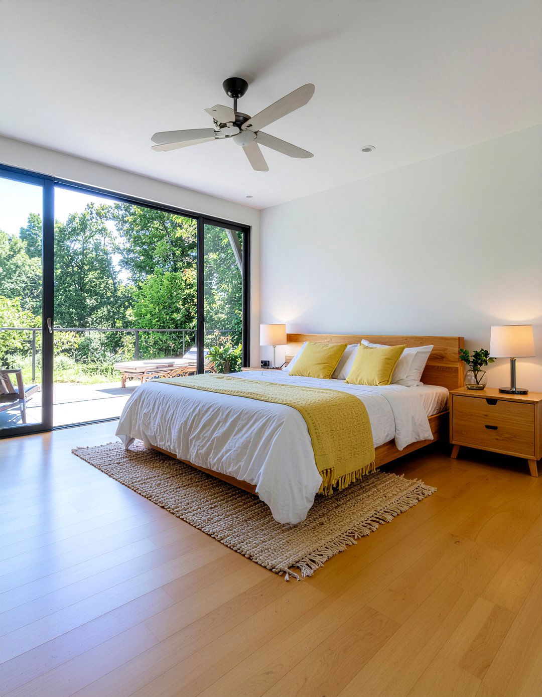 Warm honey cork flooring bedroom - 30 bedroom cork flooring ideas