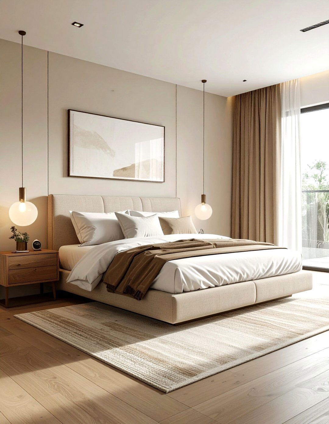Warm minimalist bedroom - 30 refined decor ideas
