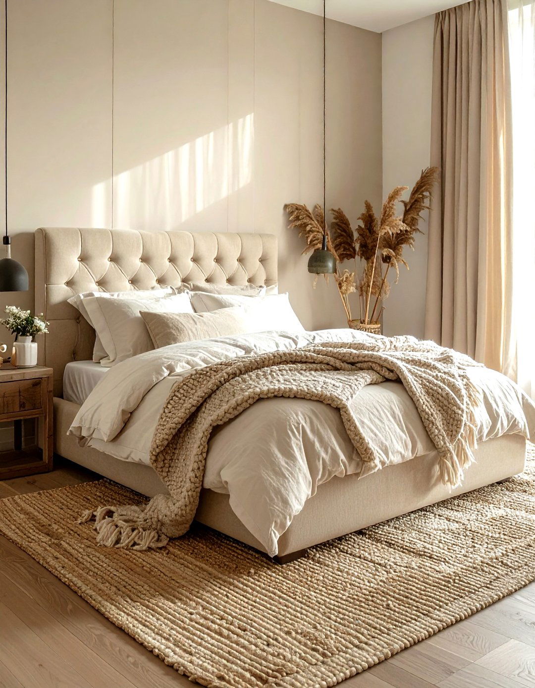 Warm neutral bedroom - 30 current decor ideas