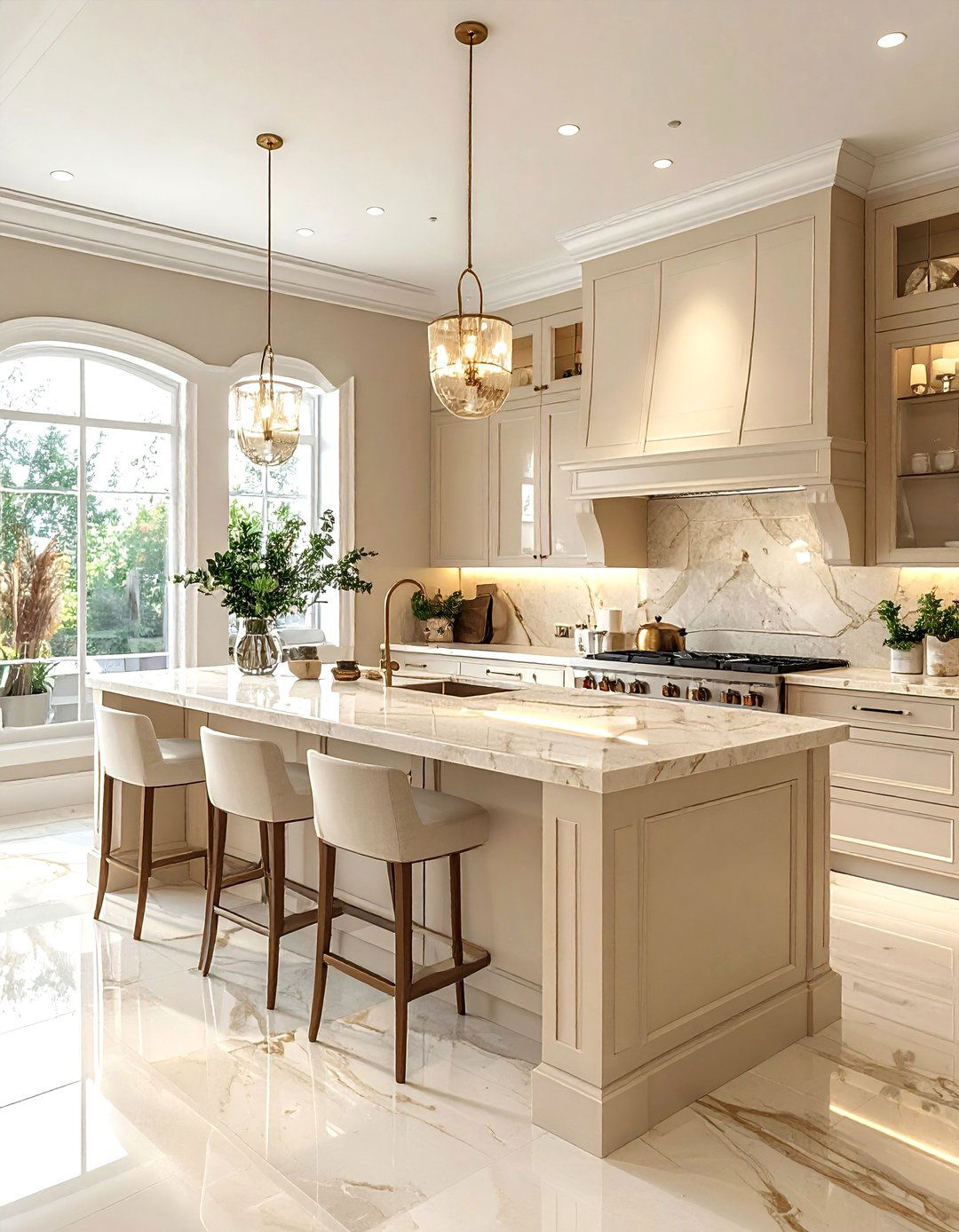 Warm neutral quartz kitchen - 30 Caesarstone kitchen ideas