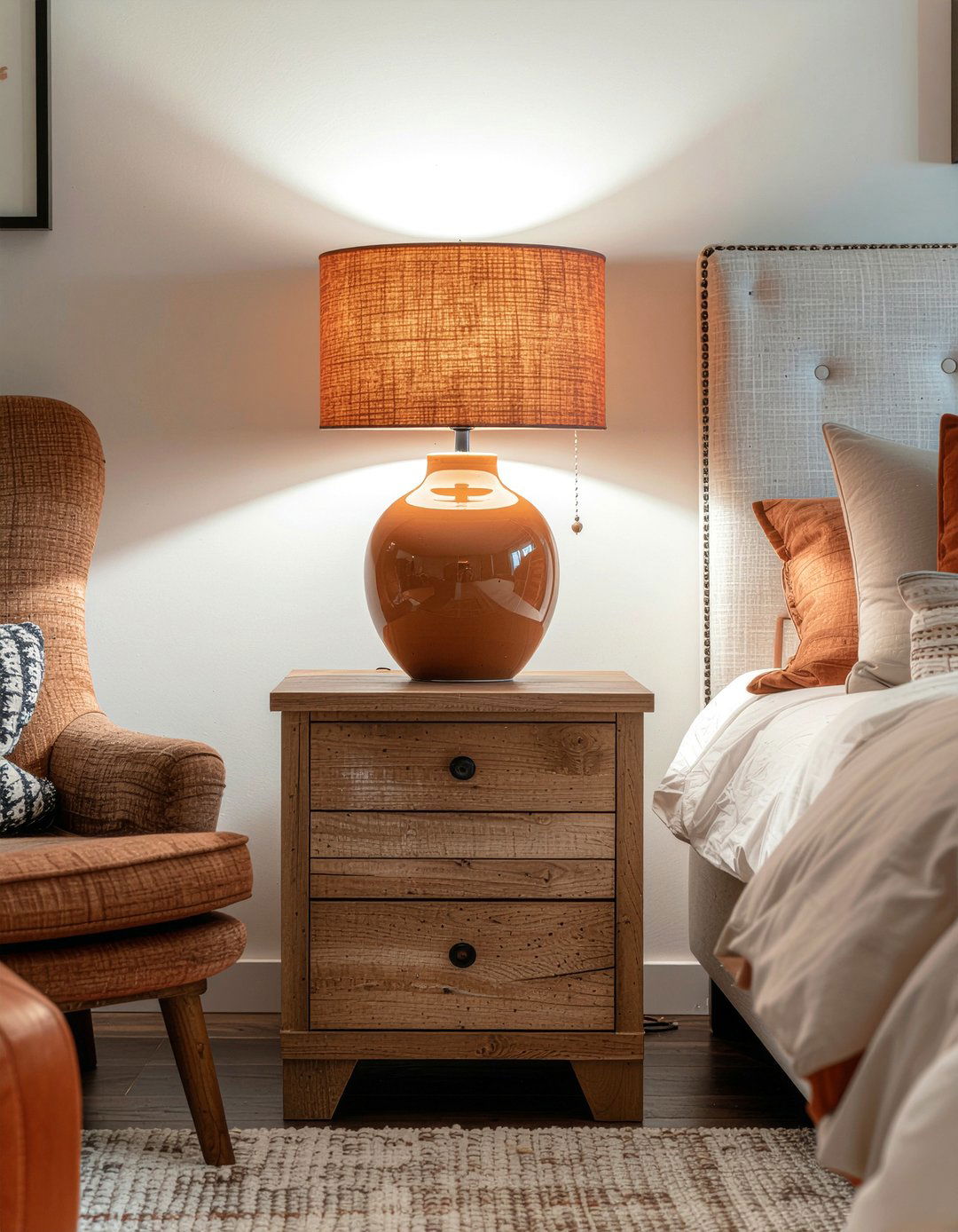 Warm rust lighting - 30 rust bedroom ideas