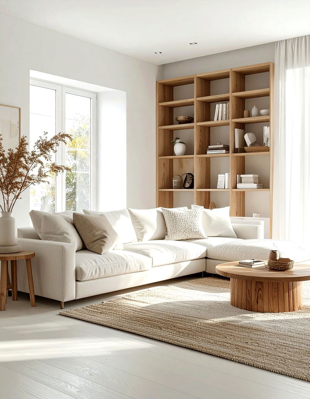 Warm white living room - 30 living room paint ideas