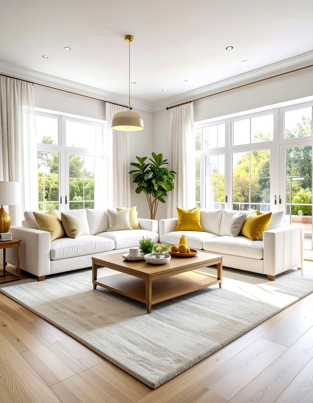 Warm white living room - 30 white and white living room ideas