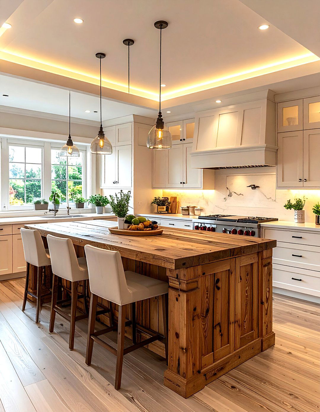 Warm white social lighting - 30 kitchen recessed lighting ideas