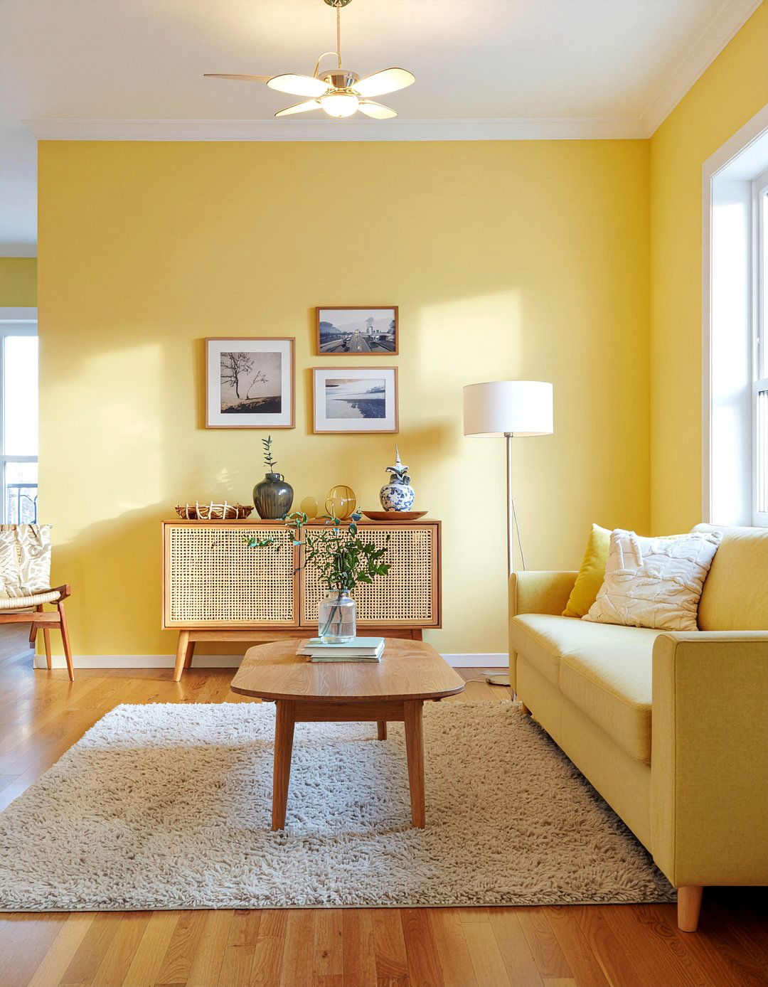 Warm yellow living room - 30 living room yellow walls
