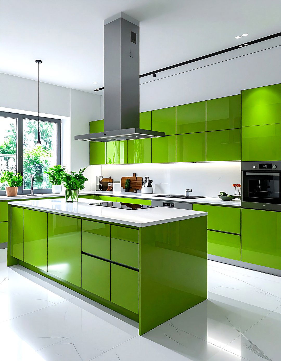 Wasabi green kitchen - 30 colorful kitchen ideas