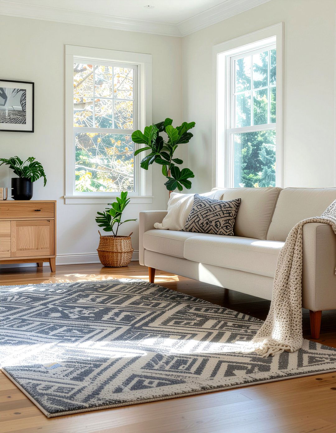 Washable Area Rug - 30 family home decor ideas