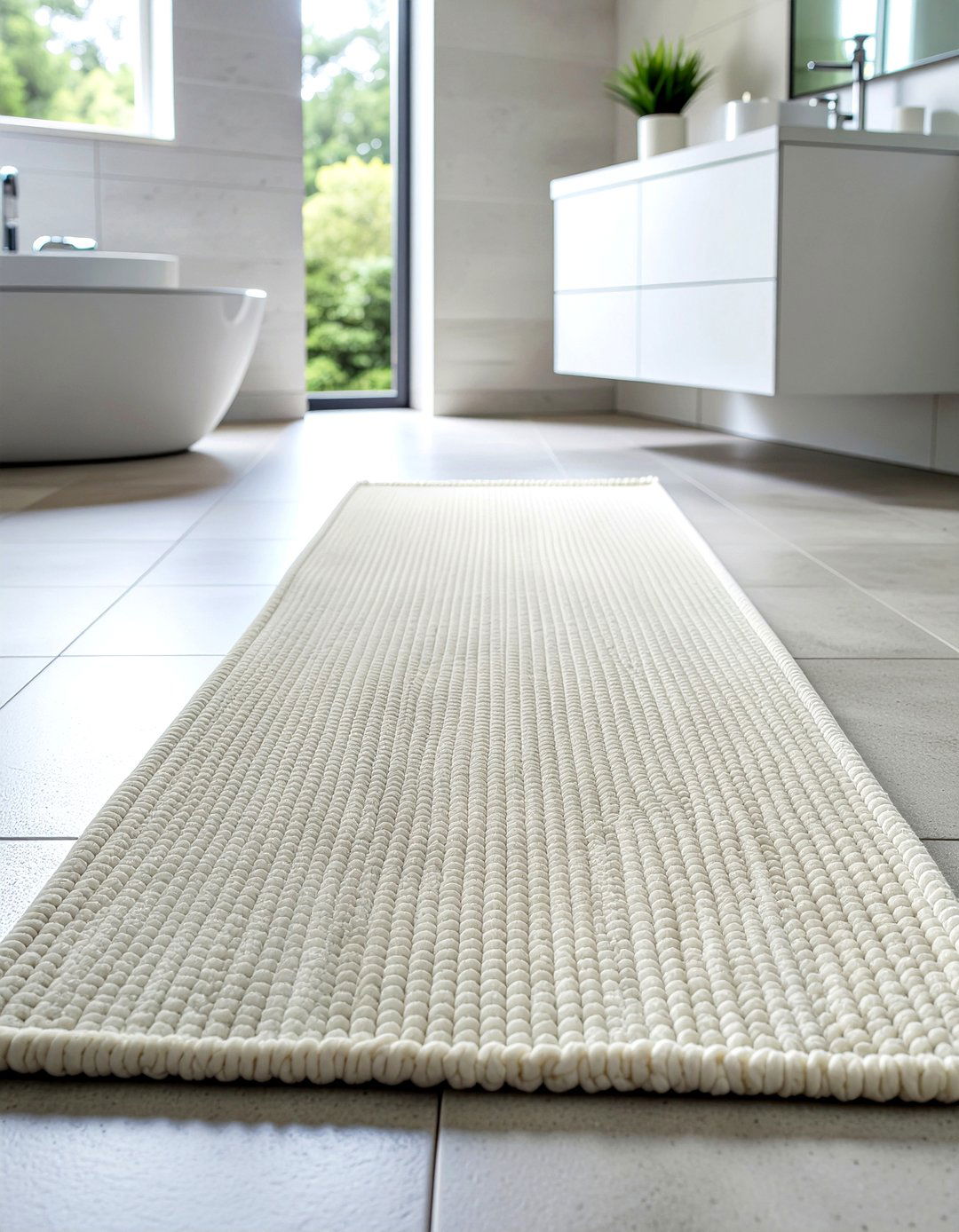 Washable Cotton Bathroom Runner - 30 bathroom runner rug ideas
