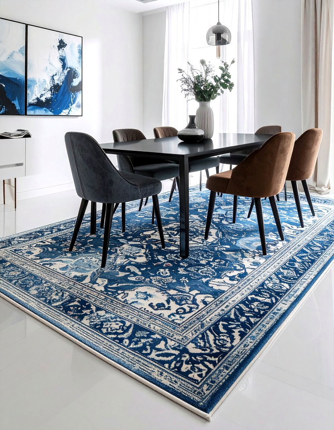 Washable dining room rug - 30 dining room rug ideas