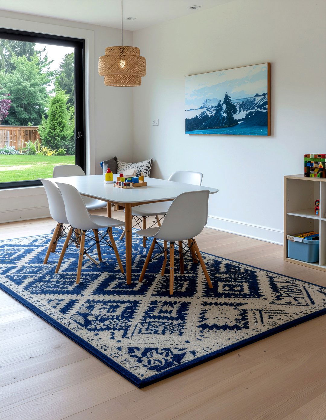 Washable rug for dining room playroom - 30 dining room playroom combo ideas