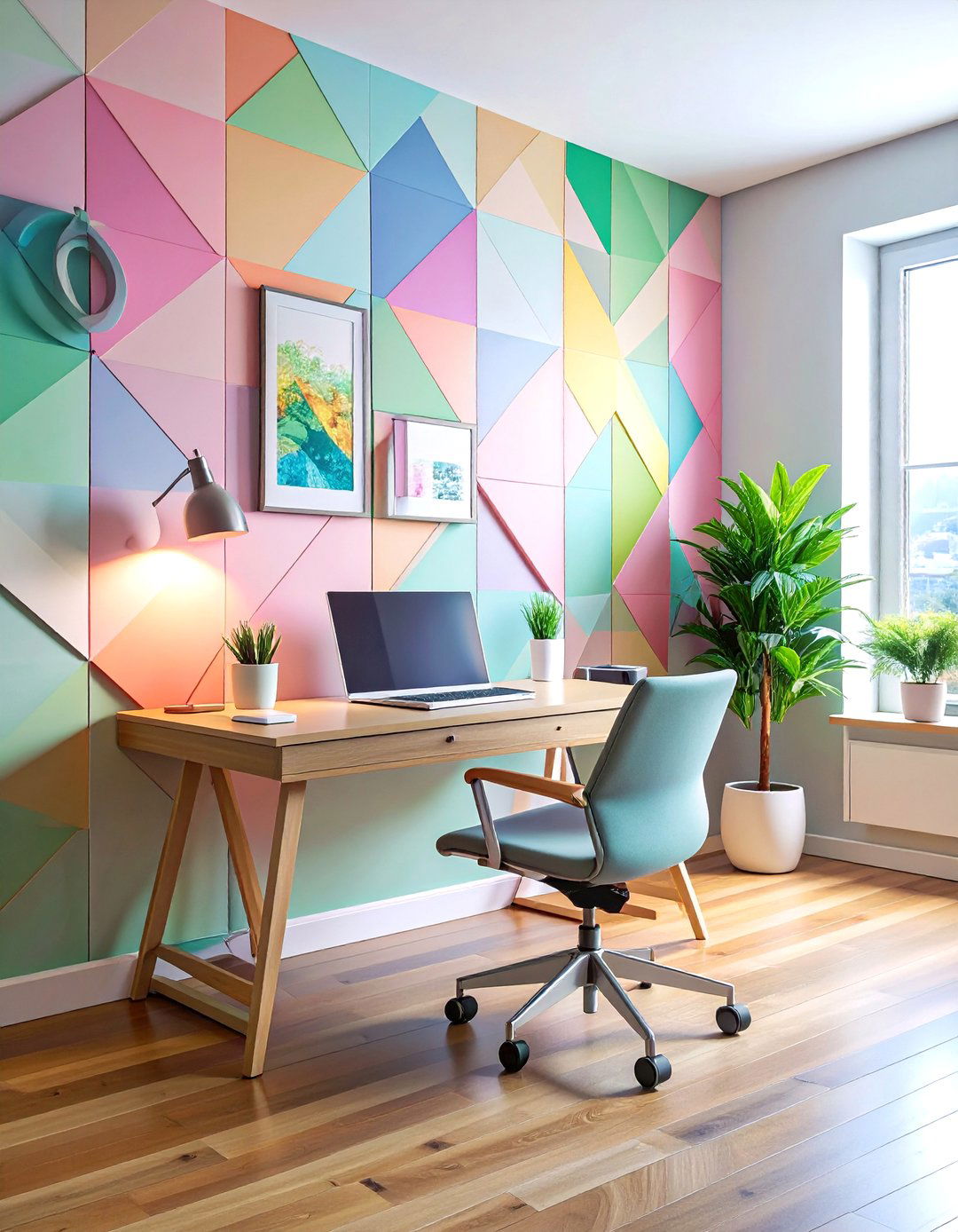 Washi Tape Wall Art - 30 no damage decor ideas