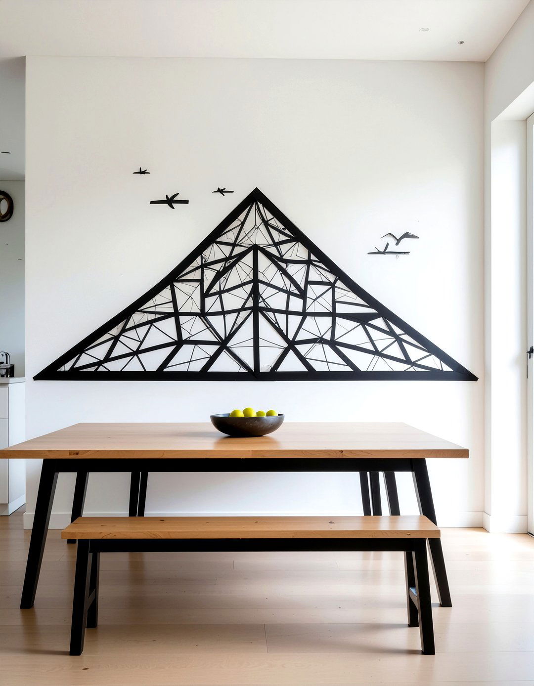 Washi tape wall art - 30 removable dining room decor ideas