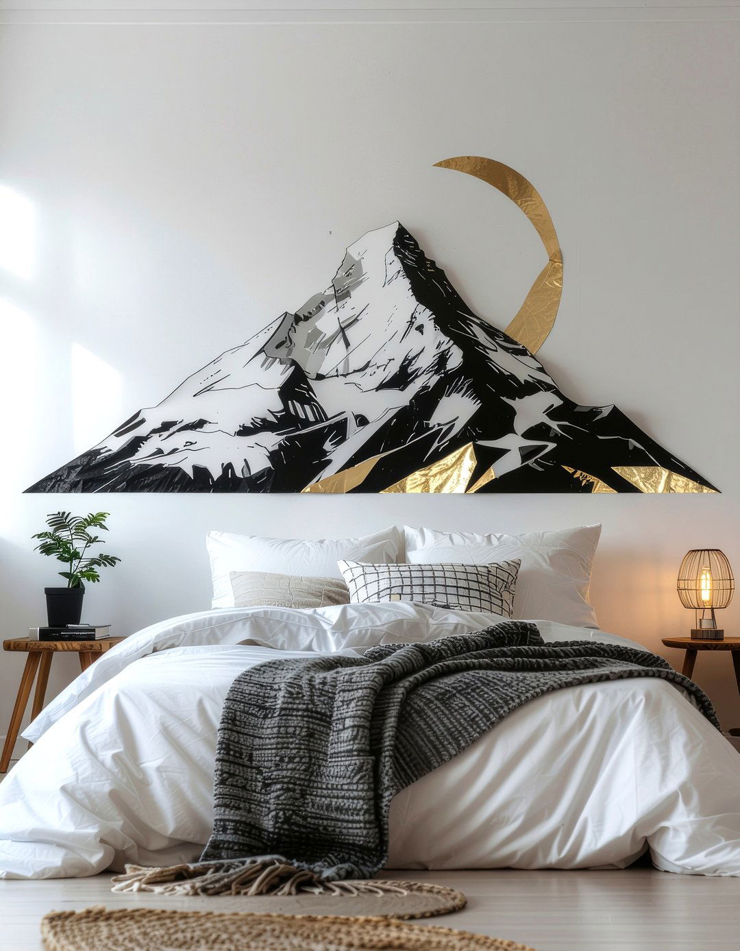 Washi tape wall art - 30 renter bedroom ideas