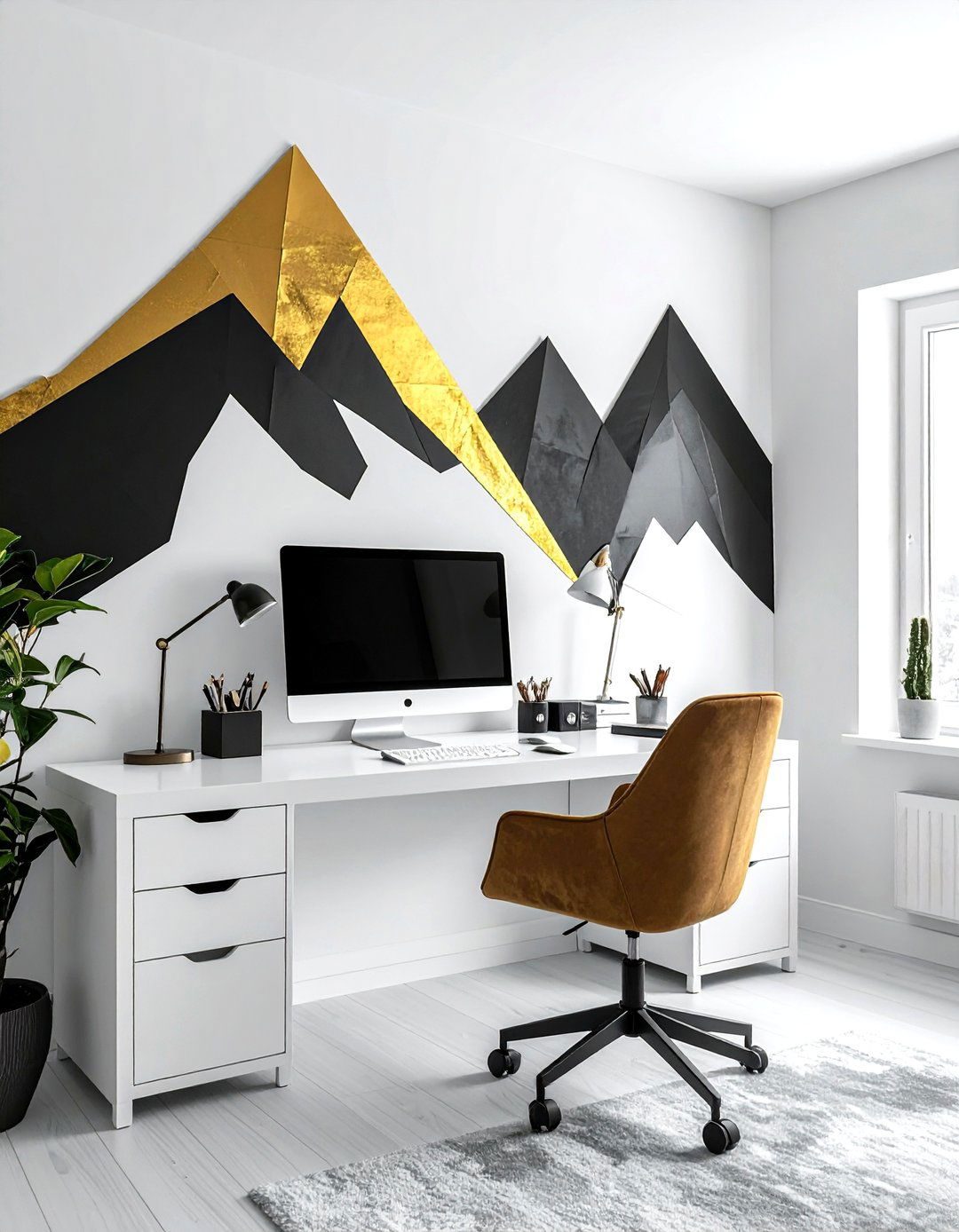 Washi tape wall art - 30 renter-friendly decor ideas