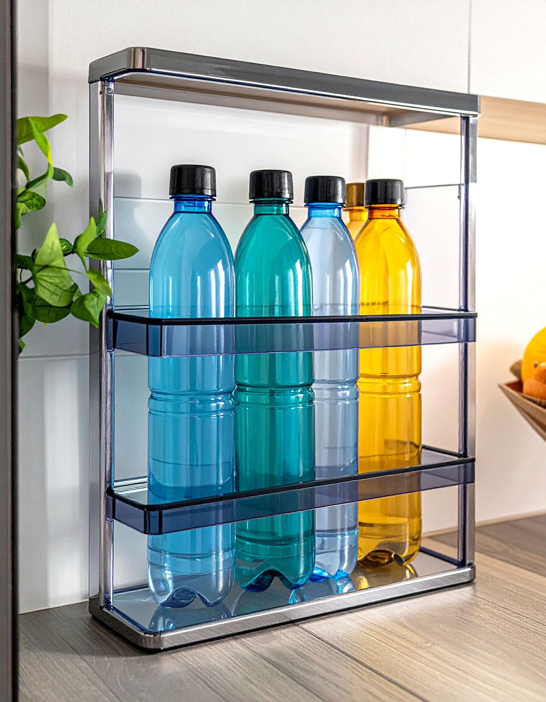 Water Bottle Storage - 30 small kitchen organization ideas
