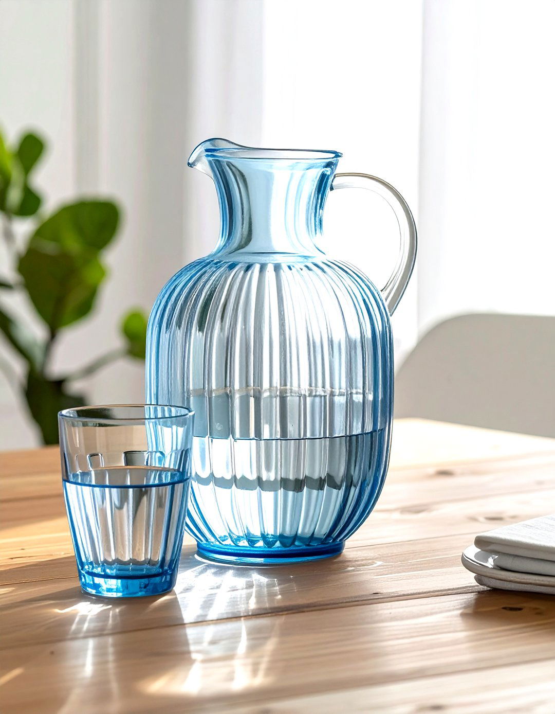 Water Carafe - 30 bedside table decor ideas
