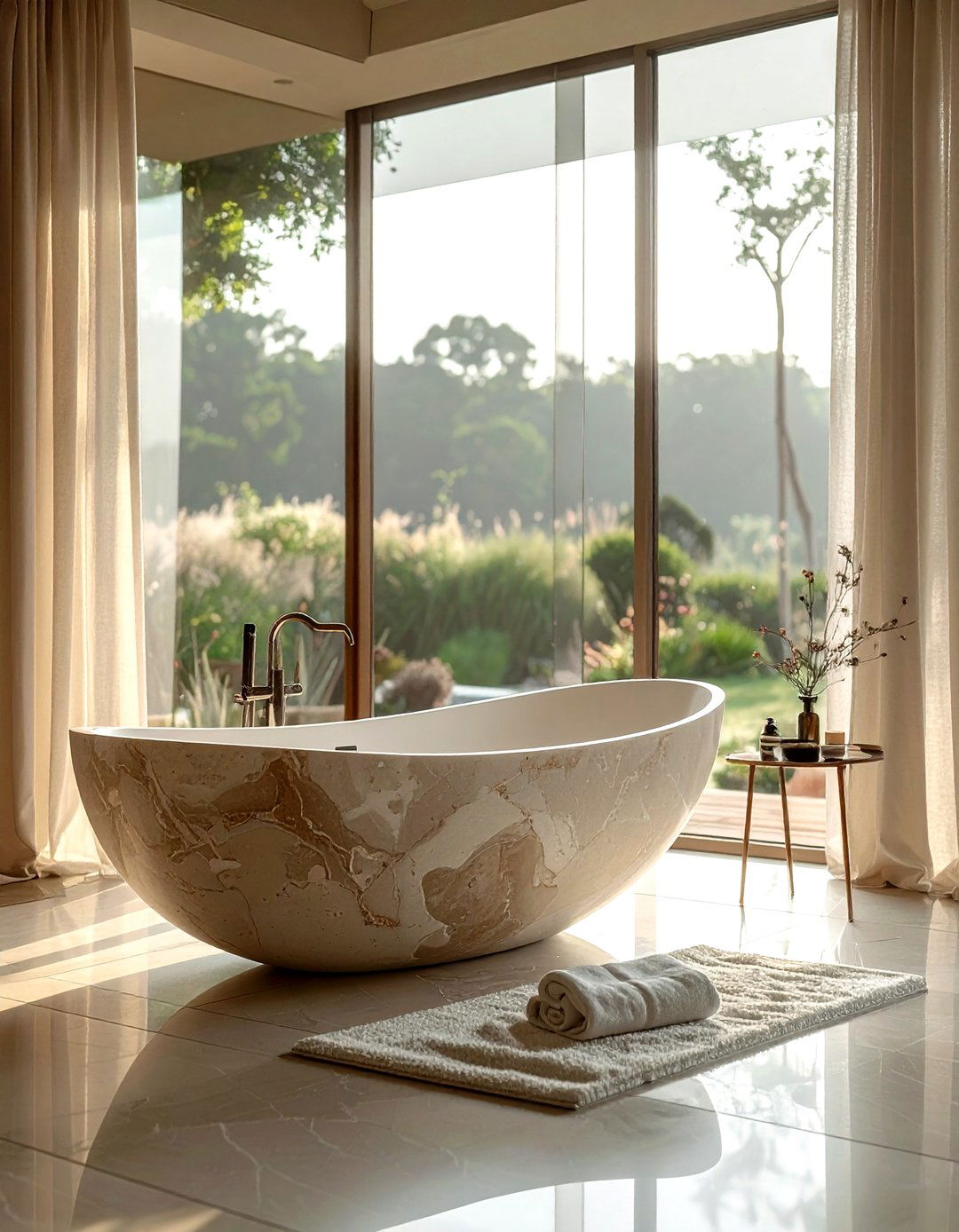 Water saving bathtub - 30 energy-efficient bathroom ideas