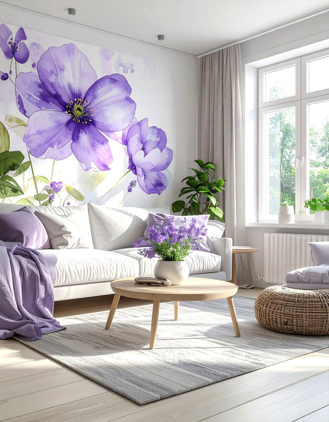 Watercolor Floral Wallpaper - 30 living room floral wallpapers