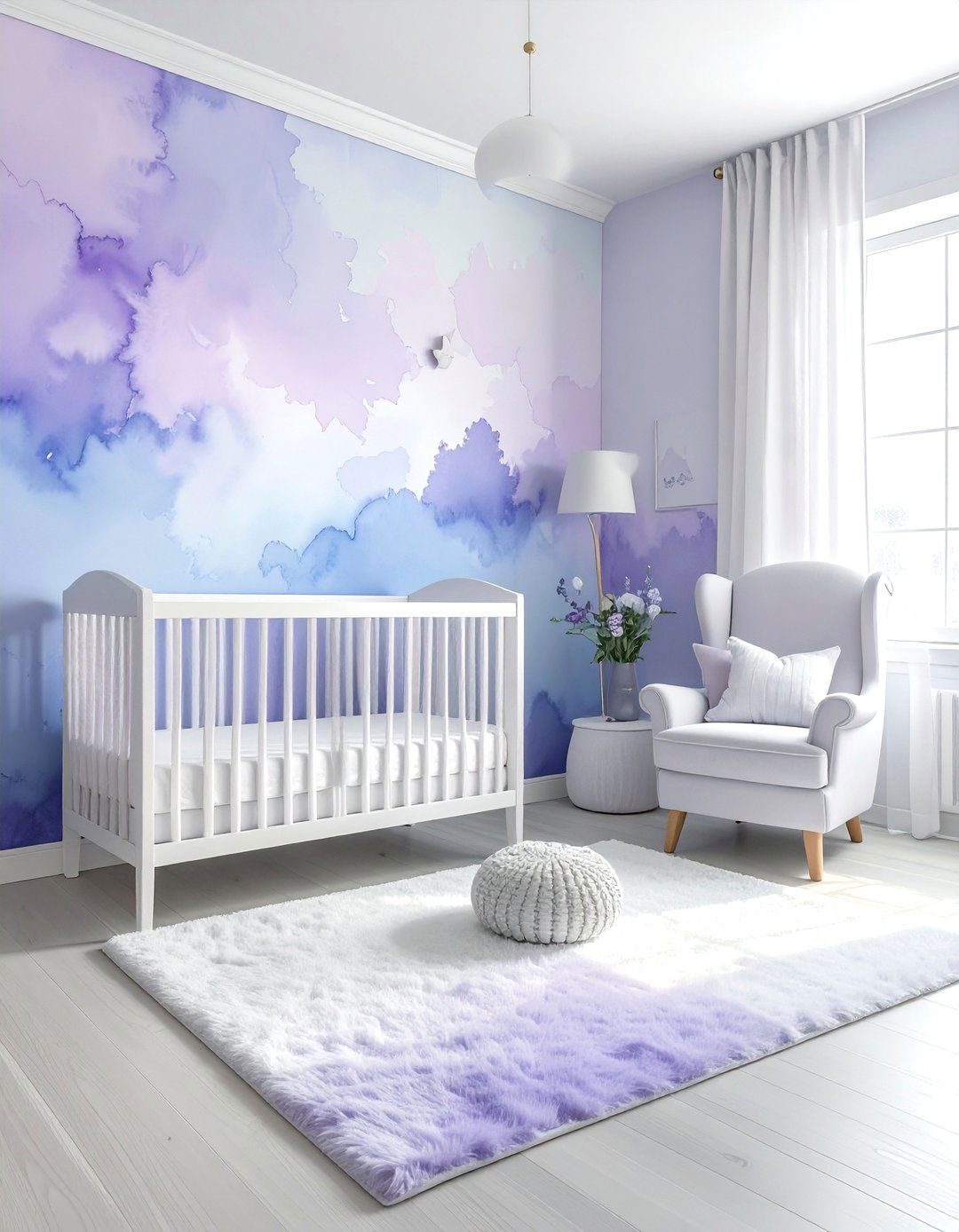 Watercolor Wash Nursery - 30 peel and stick wallpaper ideas