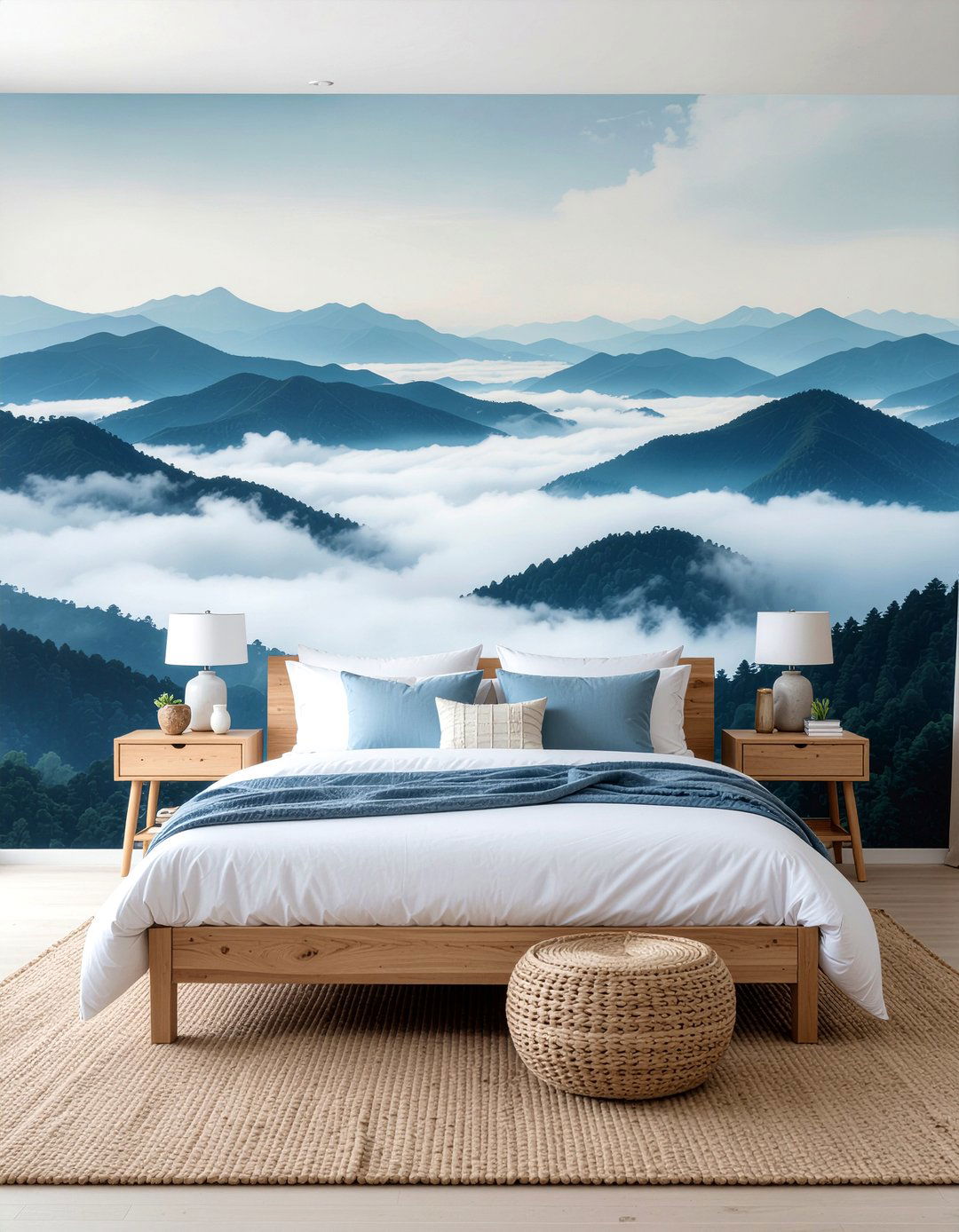 Watercolor landscape wallpaper - 30 bedroom bold wallpapers