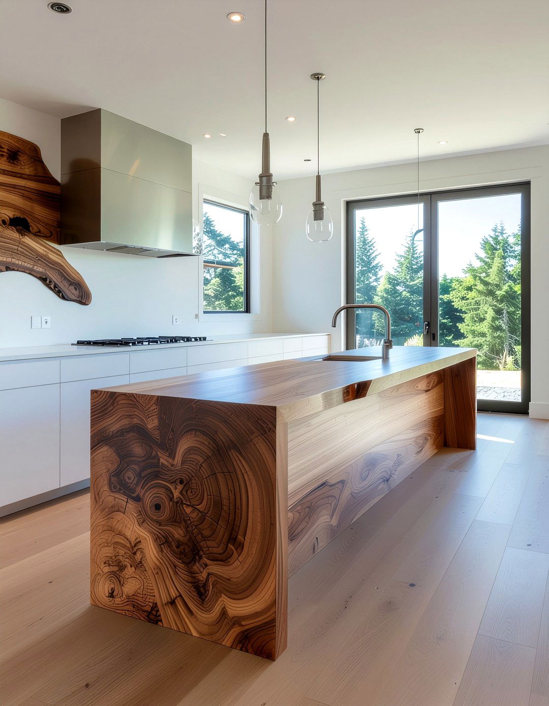 Waterfall Butcher Block Kitchen Island - 30 butcher block kitchen island ideas