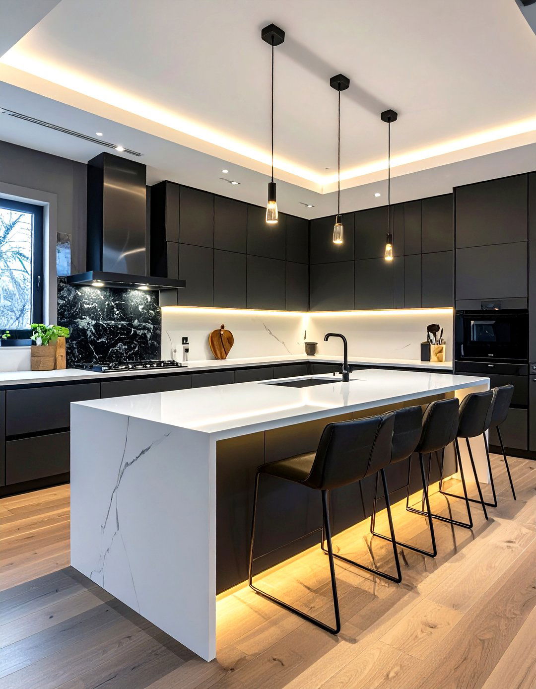 Waterfall Edge Island - 30 small kitchen island ideas