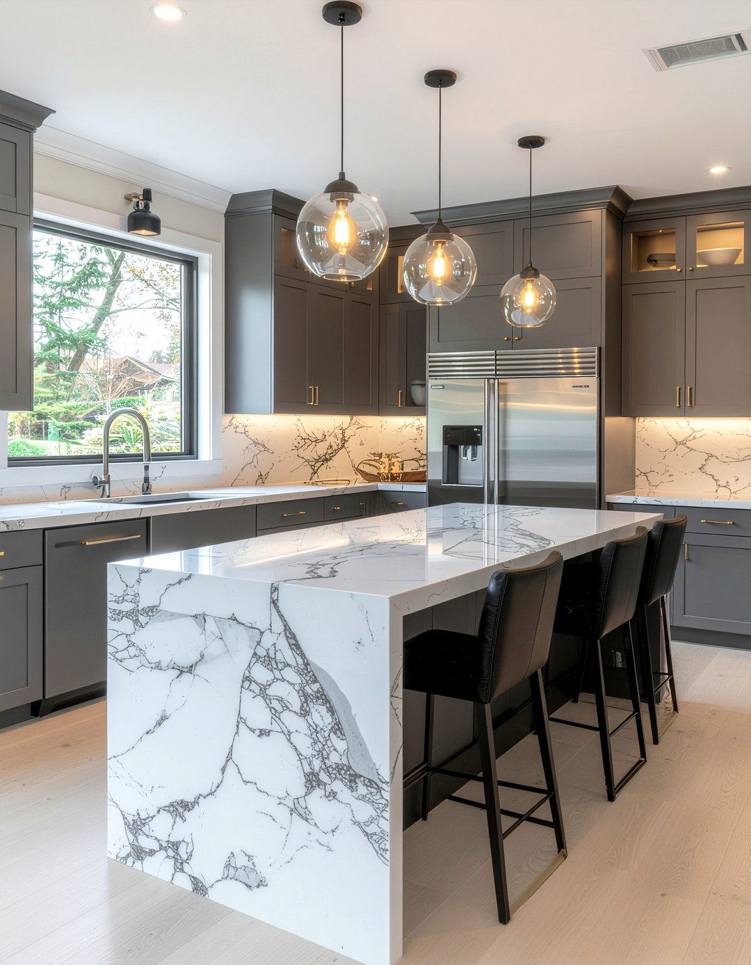 Waterfall Island Kitchen - 30 parade of homes kitchen ideas