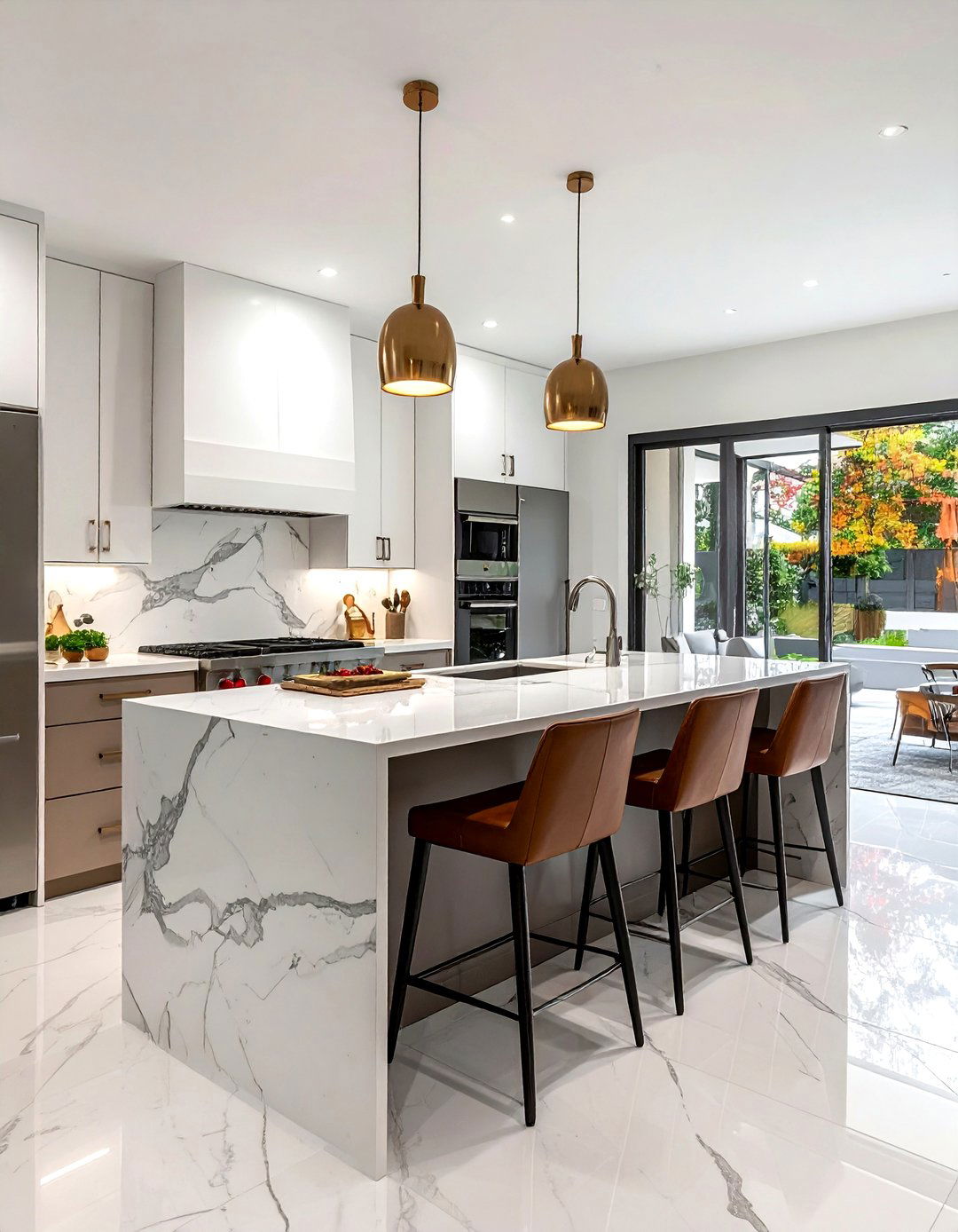 Waterfall Island With Seating - 30 waterfall kitchen island ideas