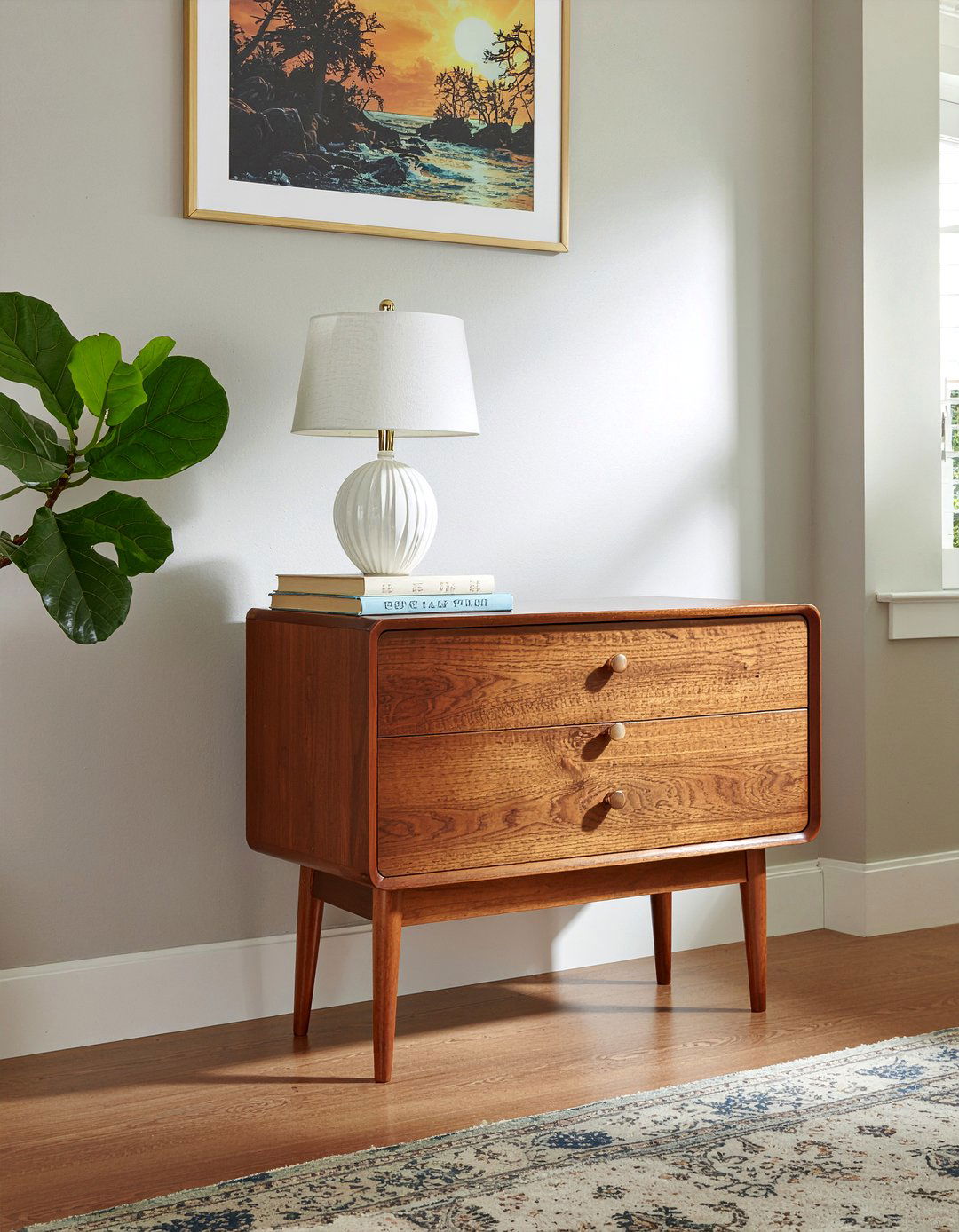 Waterfall Nightstand - 30 bedroom vintage nightstands