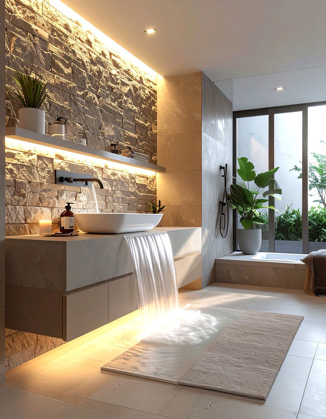 Waterfall Wall Mounted Faucet