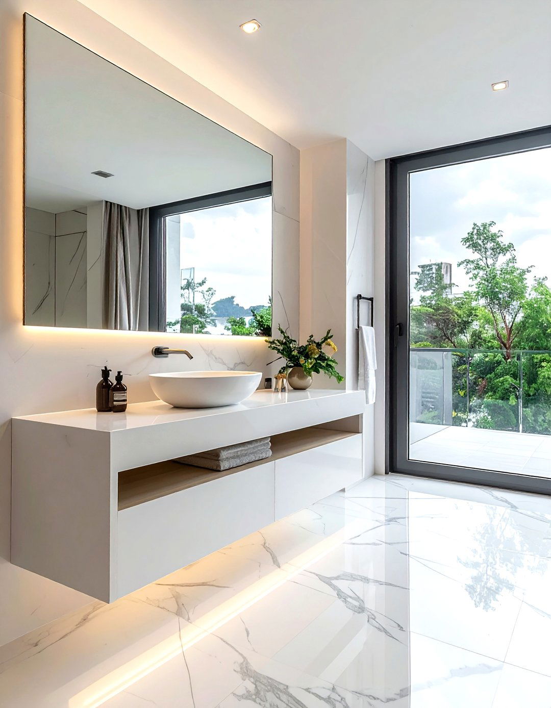 30 Solid Surface Bathroom Countertop Ideas for Sleek Design