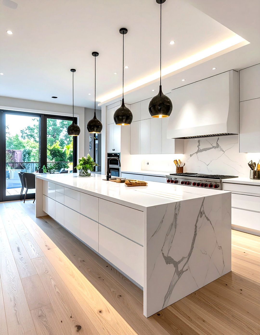 Waterfall island - 30 inspiring kitchen ideas