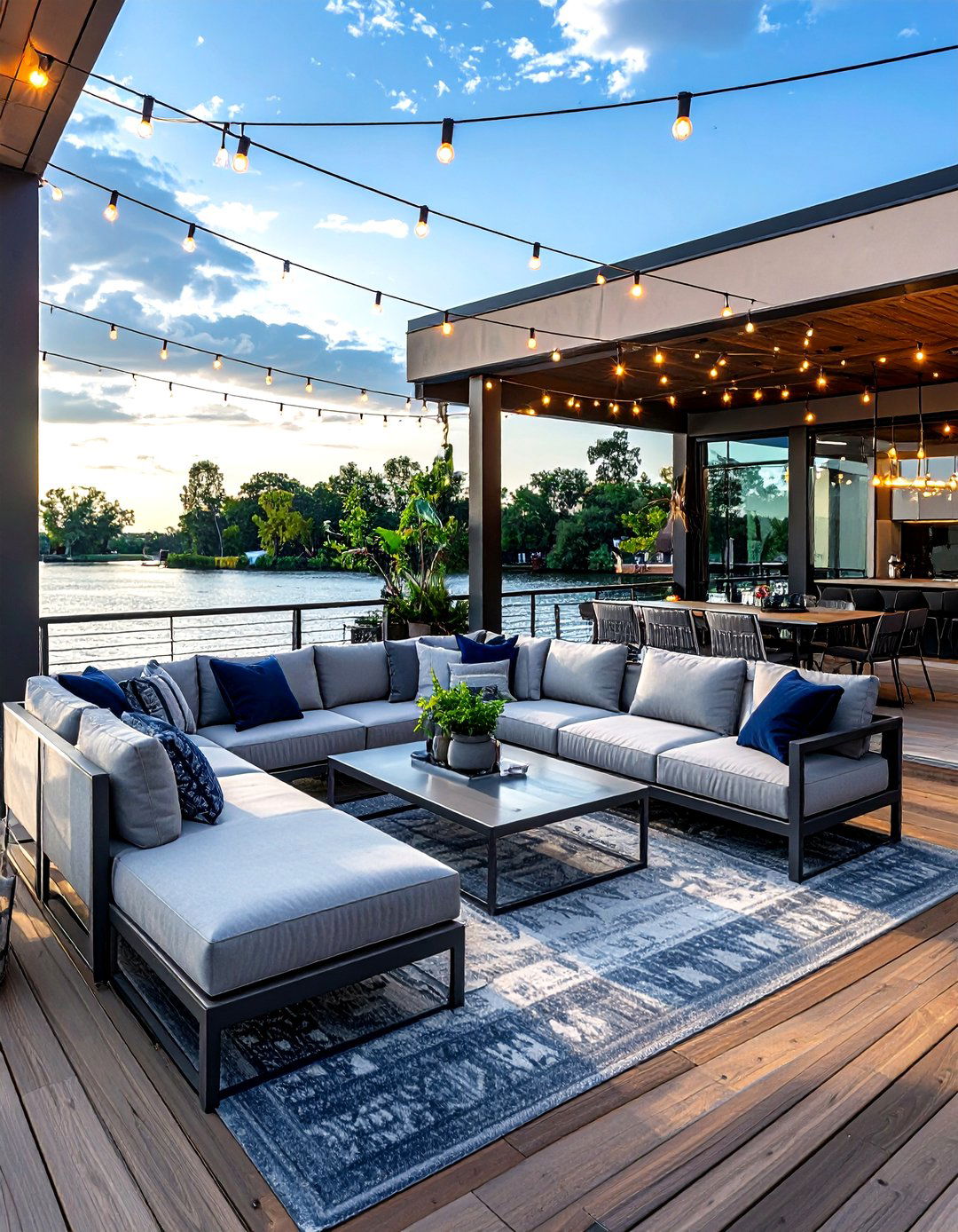 Waterfront deck - 30 lake house decor ideas