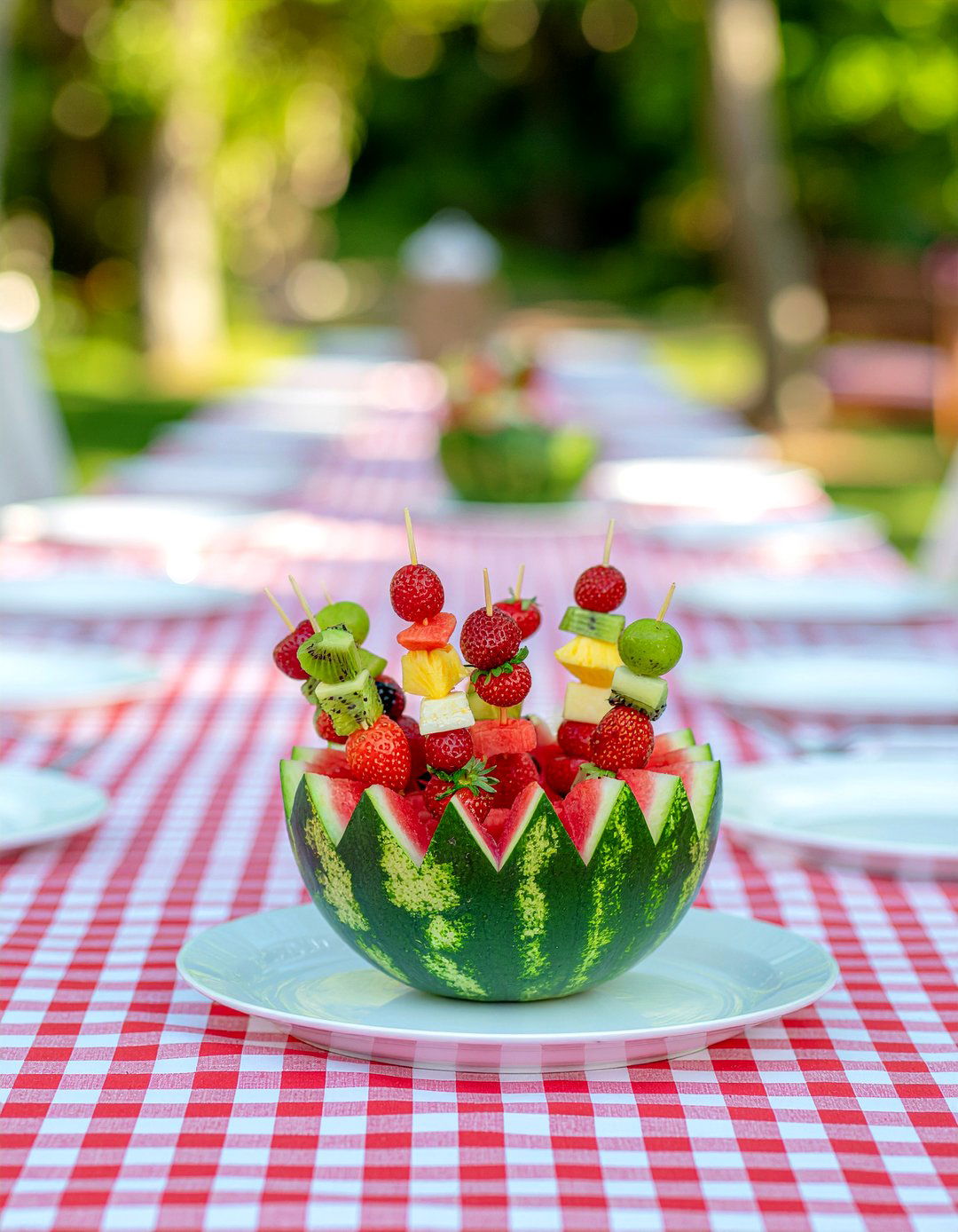 Watermelon Carving Tabletop - 30 fruit centerpiece dining ideas