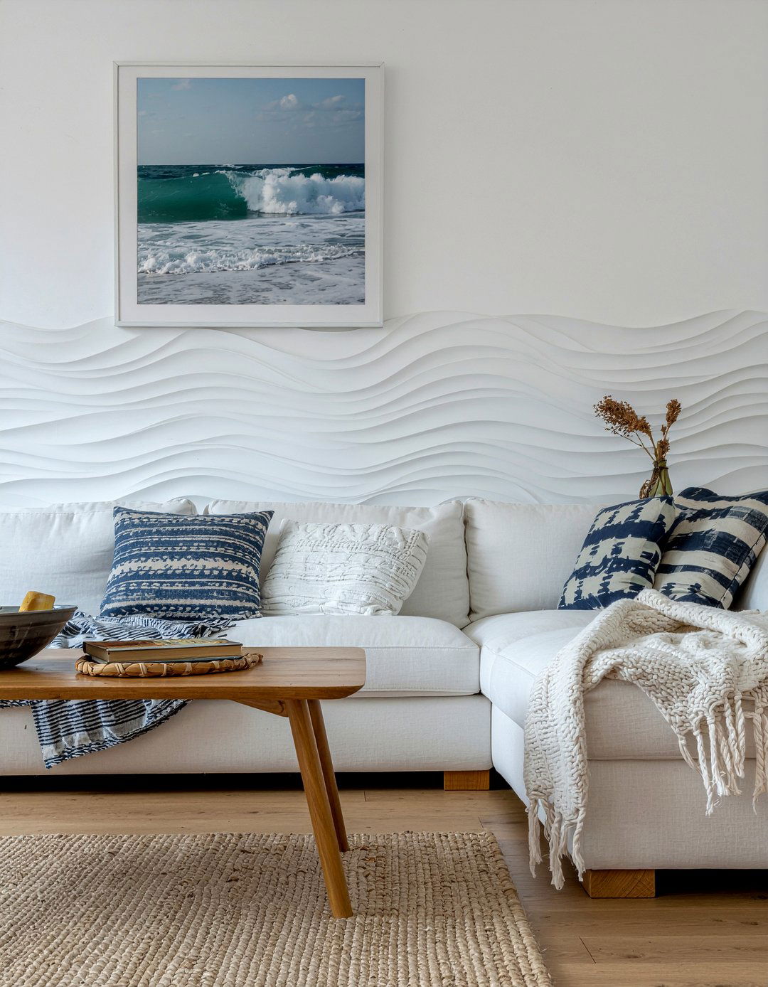 Wave Pattern Wallpaper - 30 living room minimalist wallpapers