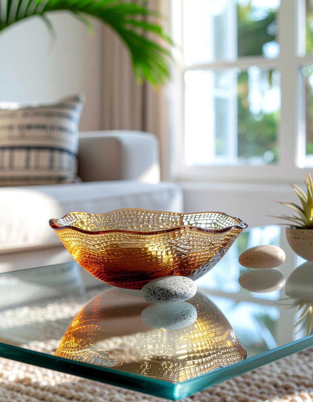 Wavy Glass Plate - 30 living room trinket dishes